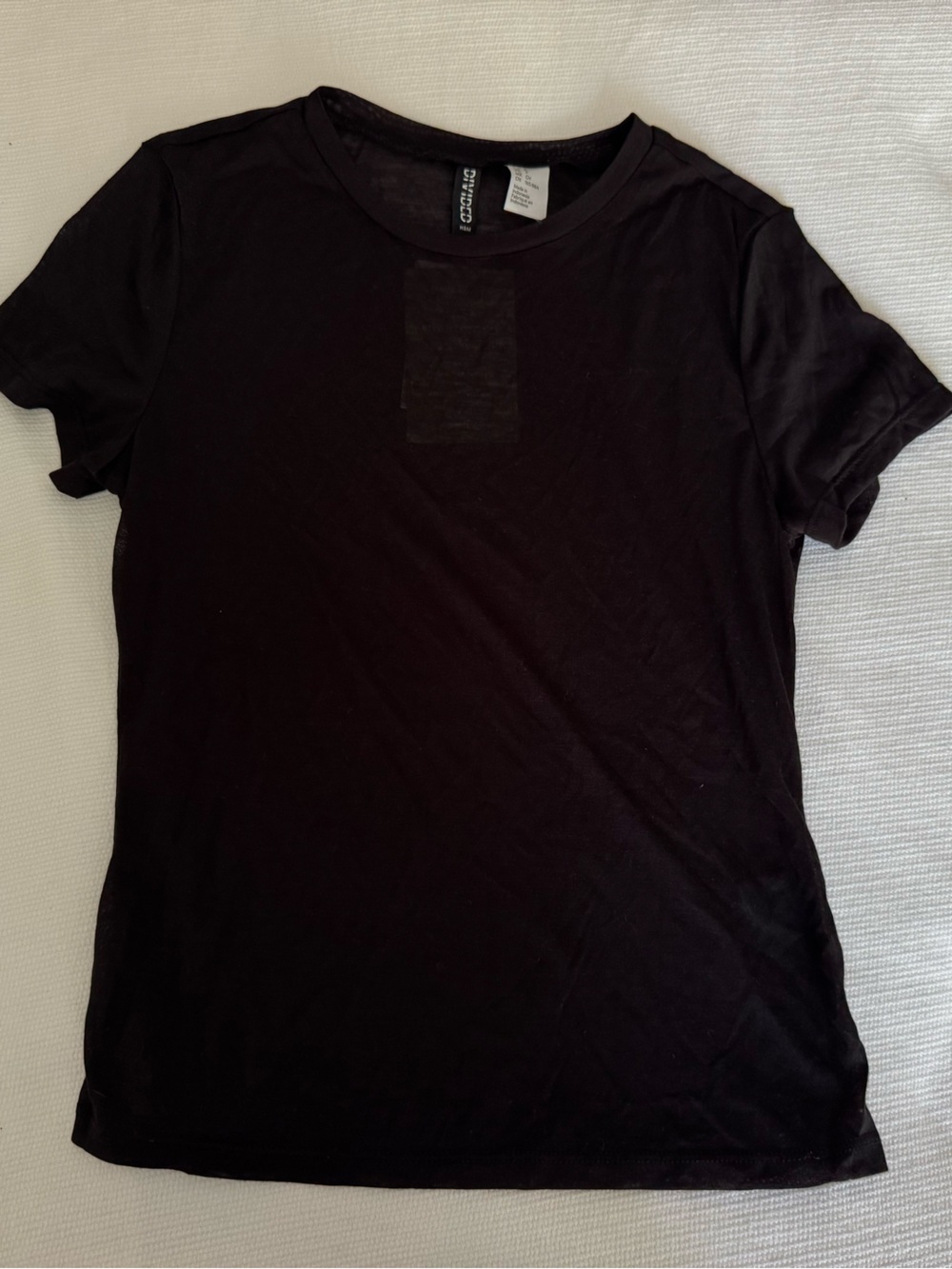 Divided Black Basic Sheer Short-Sleeve Tee